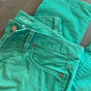 Loft Teal Corduroy Pants